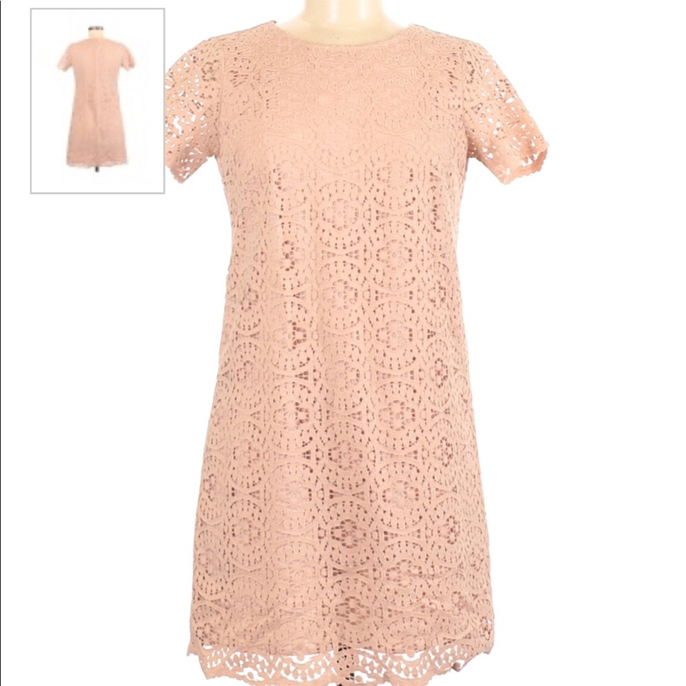 Ann Taylor pink lace dress